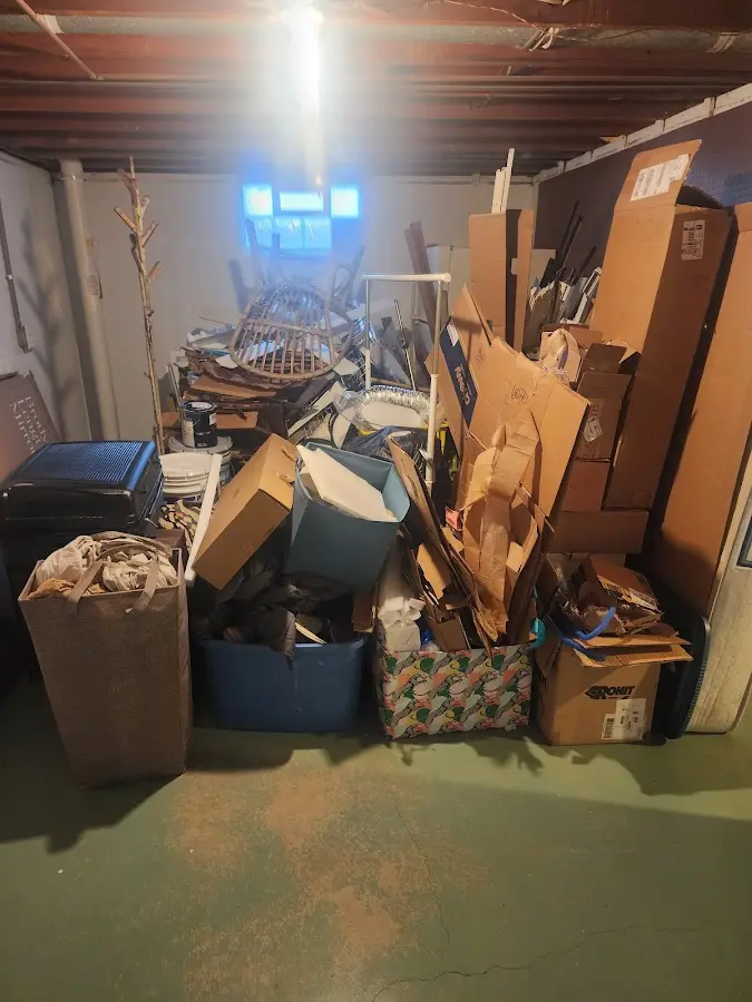 Roll-off dumpster container at job site for 20 Yard Dumpster Rental in Bladensburg